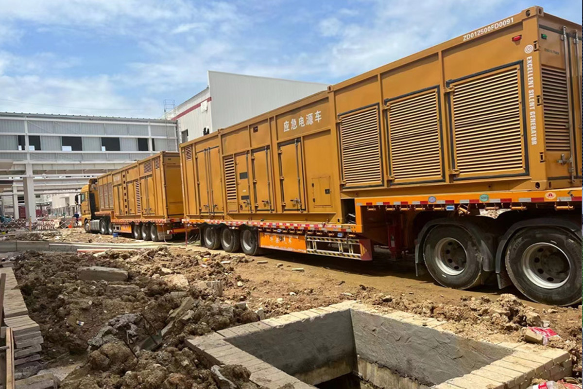 东丽发电机租赁施工现场