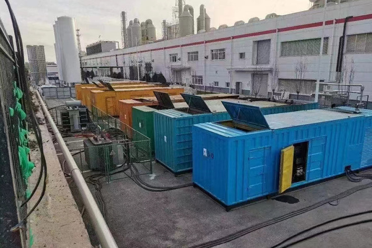 东丽发电机租赁施工现场